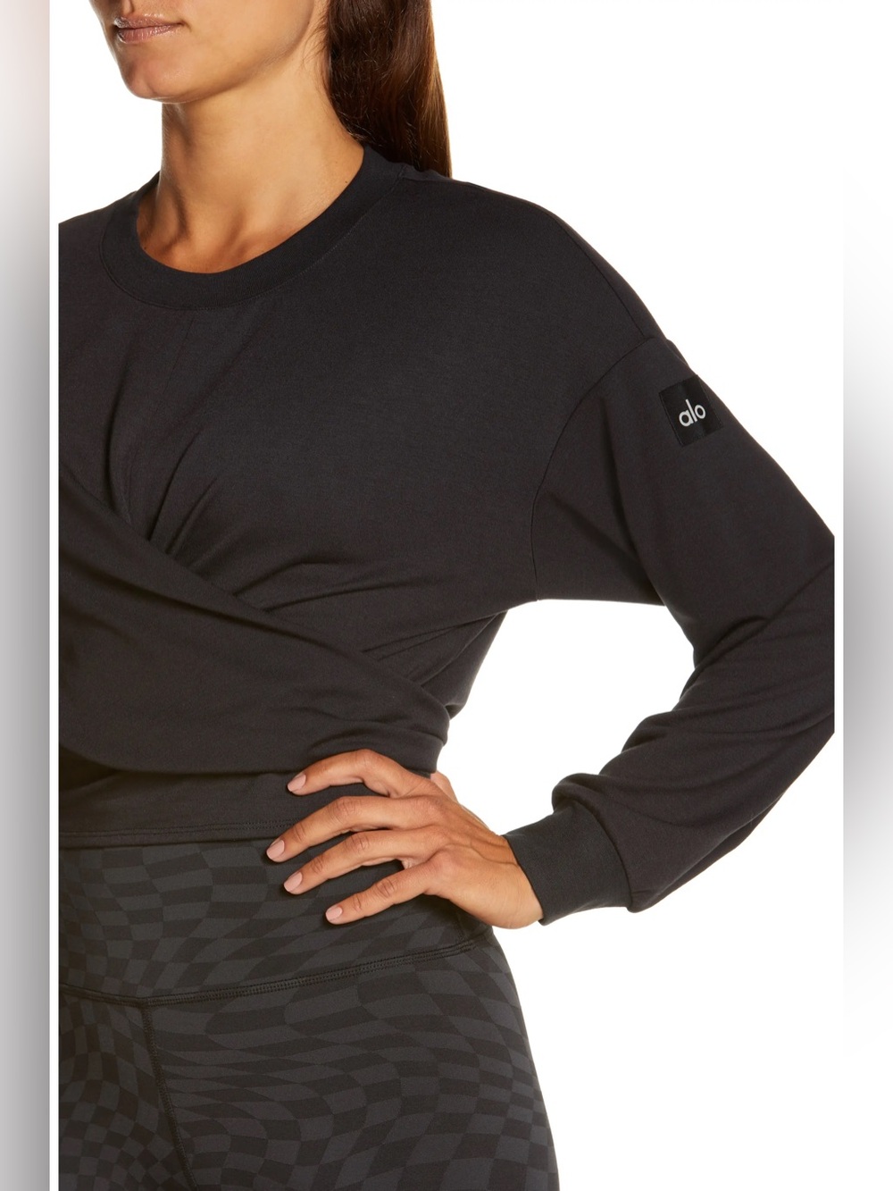 Alo Yoga - Dreamy Wrap Crop Sweatshirt - S